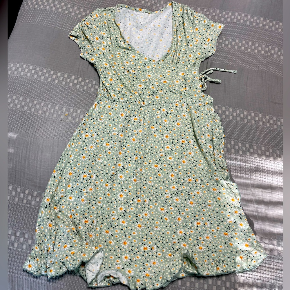 Summer Floral Wrap Dress